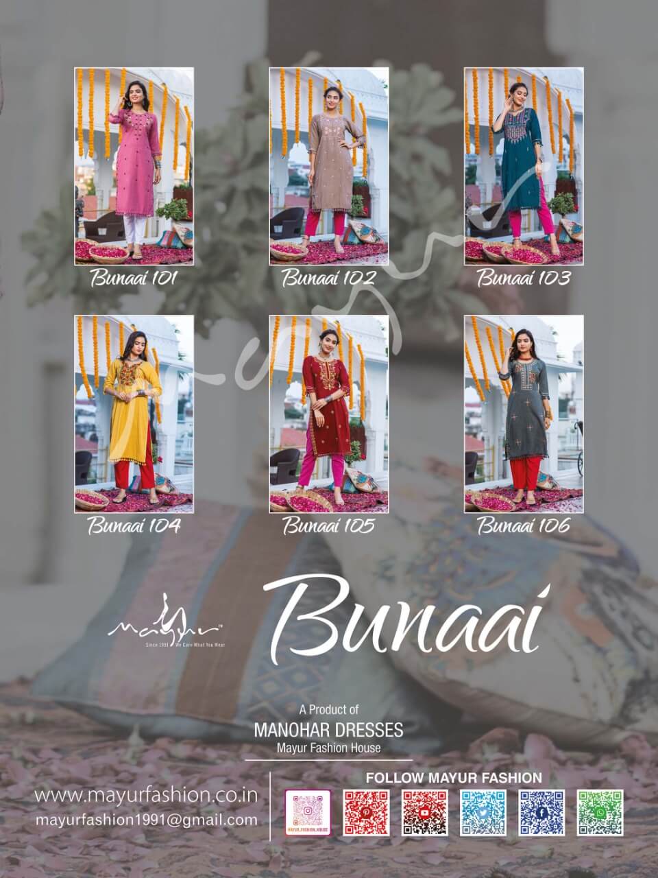 Mayur Bunaai Fancy Festive Wear New Designer Rayon Kurti Collection 